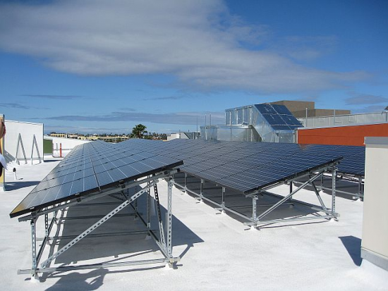 Roof Photovaltaic Panels and High Efficiency HVAC